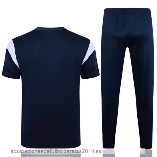 Nuevo Entrenamiento Conjunto Completo Marsella 23/24 Azul Marino Blanco Baratas